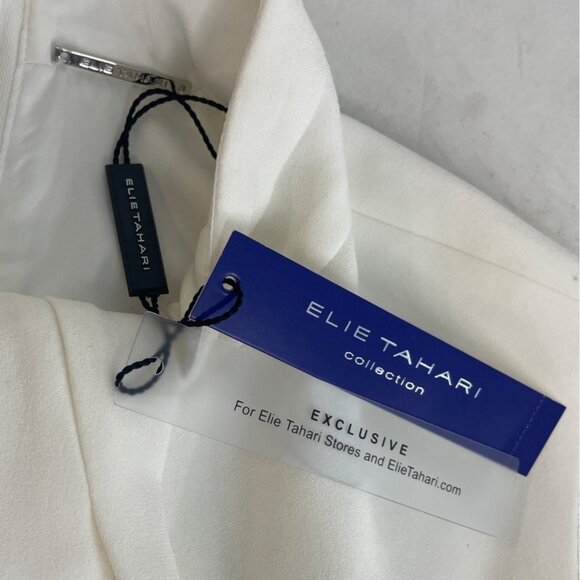 Elie Tahari Women's White Sheath Long Sleeve Zip Up Dress Sz 6 - NWT - Picture 10 of 11